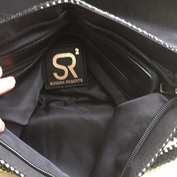Vintage 80s Ostrich Leather Clutch Purse Sondra Roberts Bag
